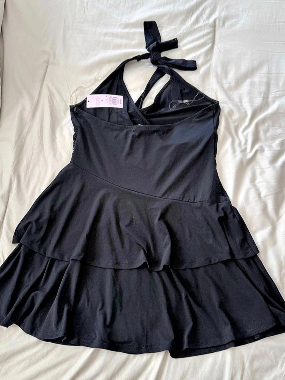 Black Tiered Mini Dress NWT